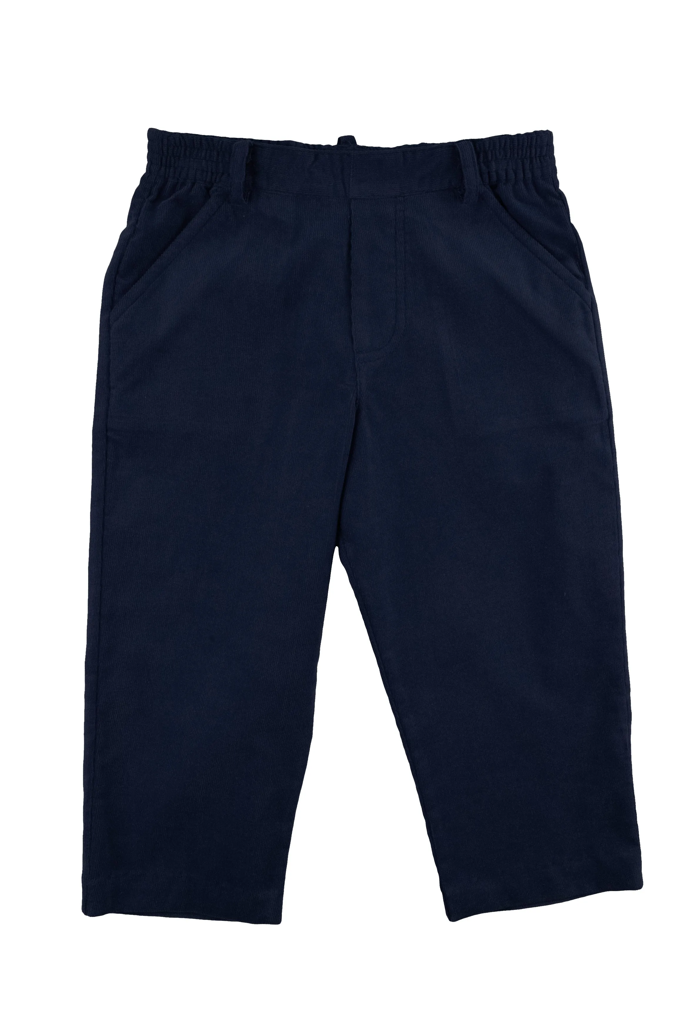 Navy Corduroy Fake Fly Pants