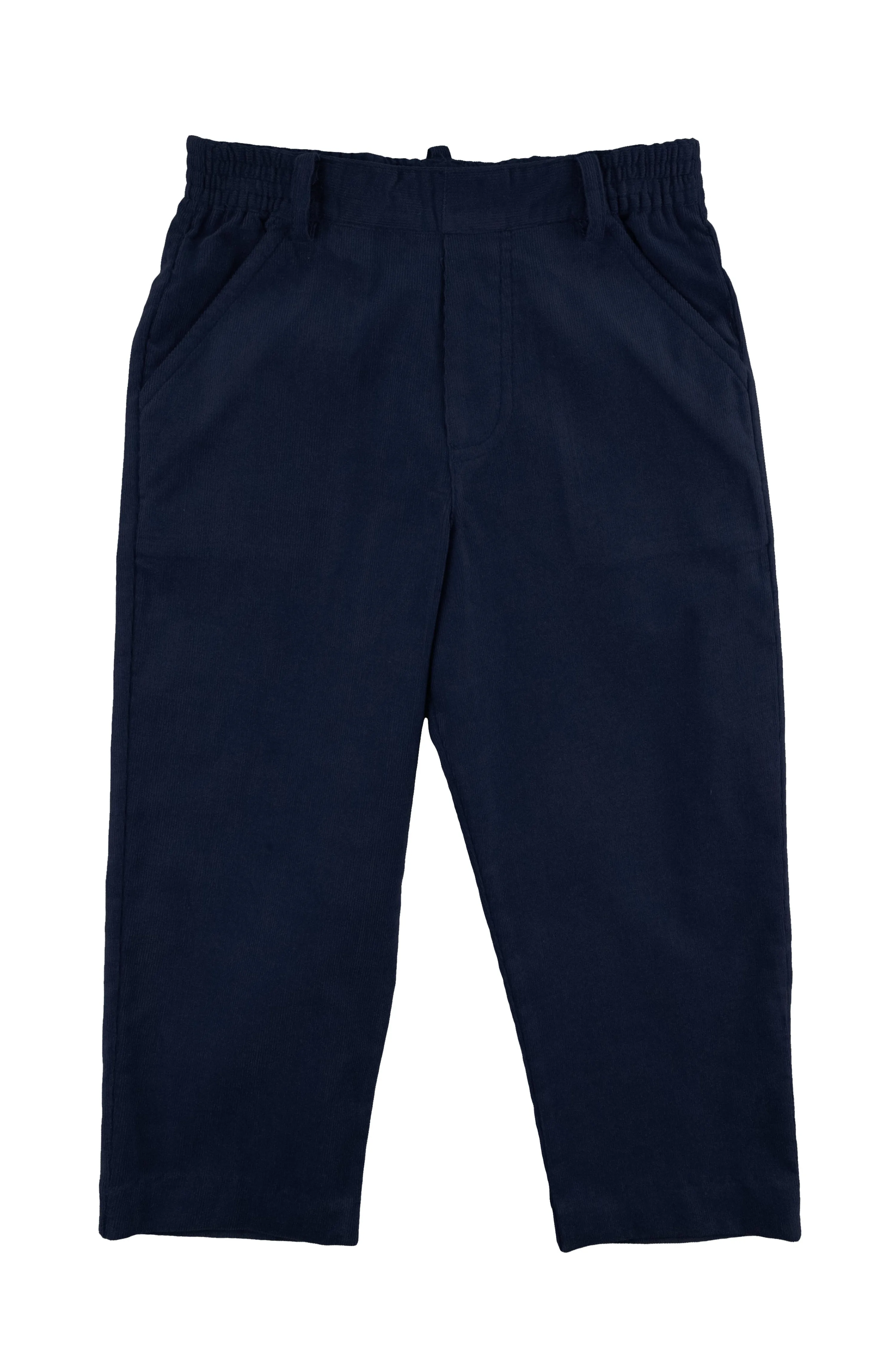 Navy Corduroy Fake Fly Pants