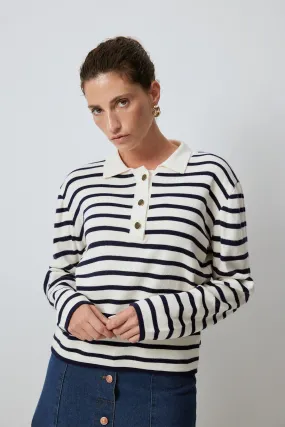 POLO NECK STRIPED SWEATER