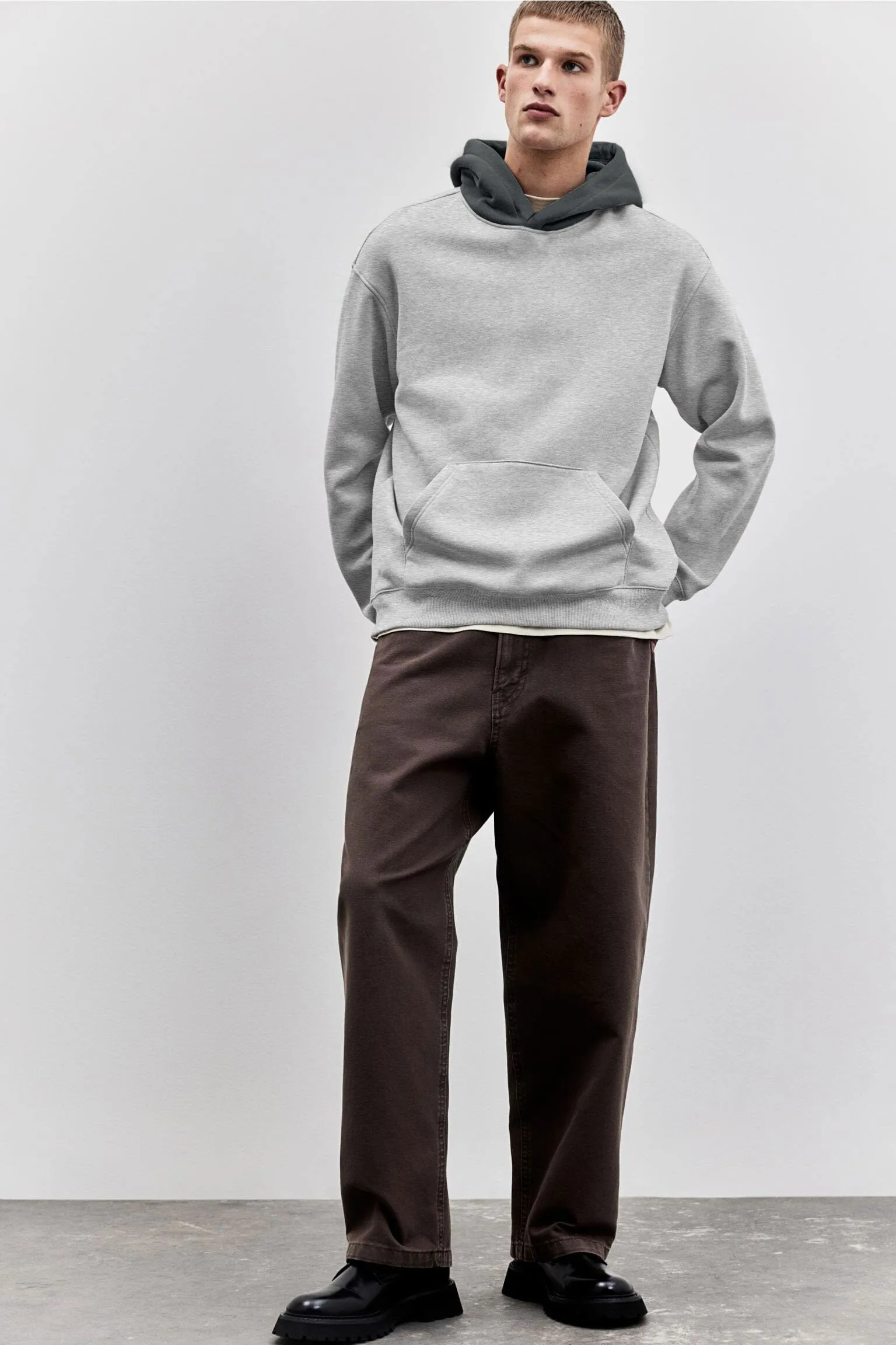 Polo Republica Men's Dual-Tone Pullover Hoodie