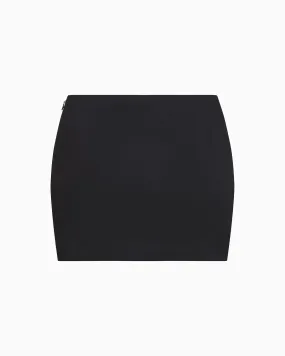 Poplin Micro Mini Skirt | Black