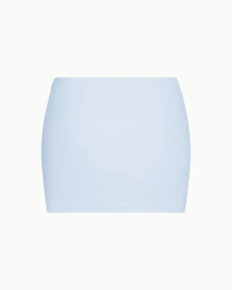 Poplin Micro Mini Skirt | Ice Blue