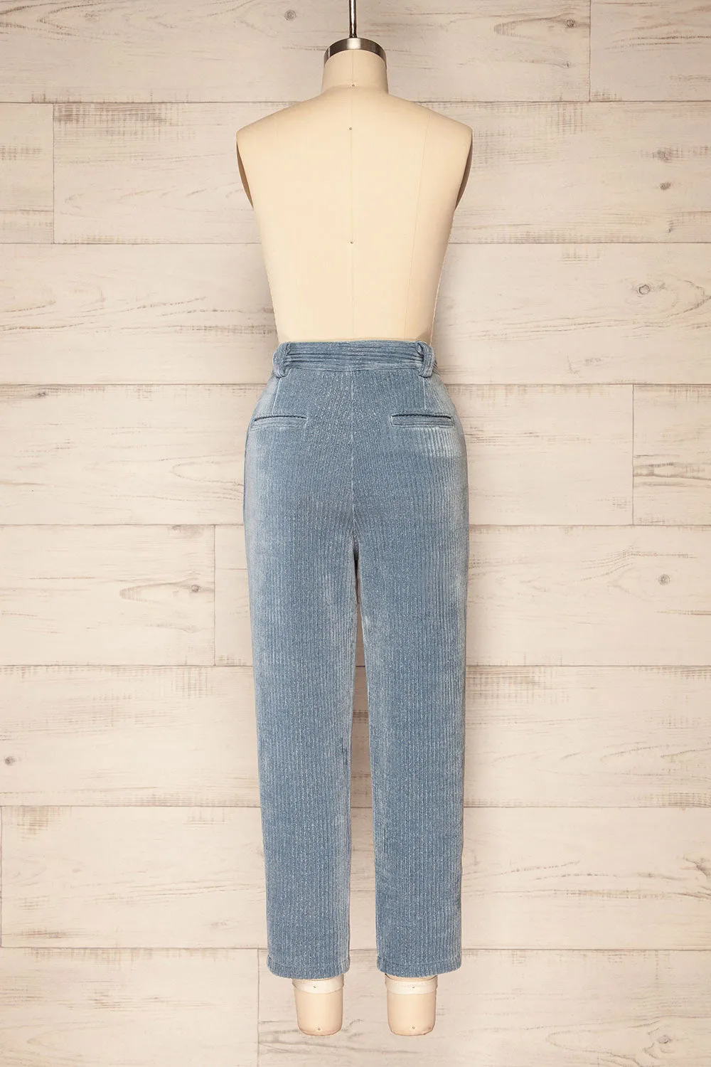Sant-Boi Blue | Shimmery Corduroy Pants