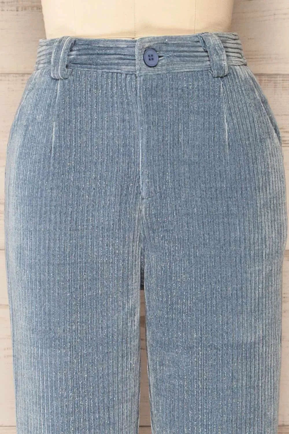 Sant-Boi Blue | Shimmery Corduroy Pants