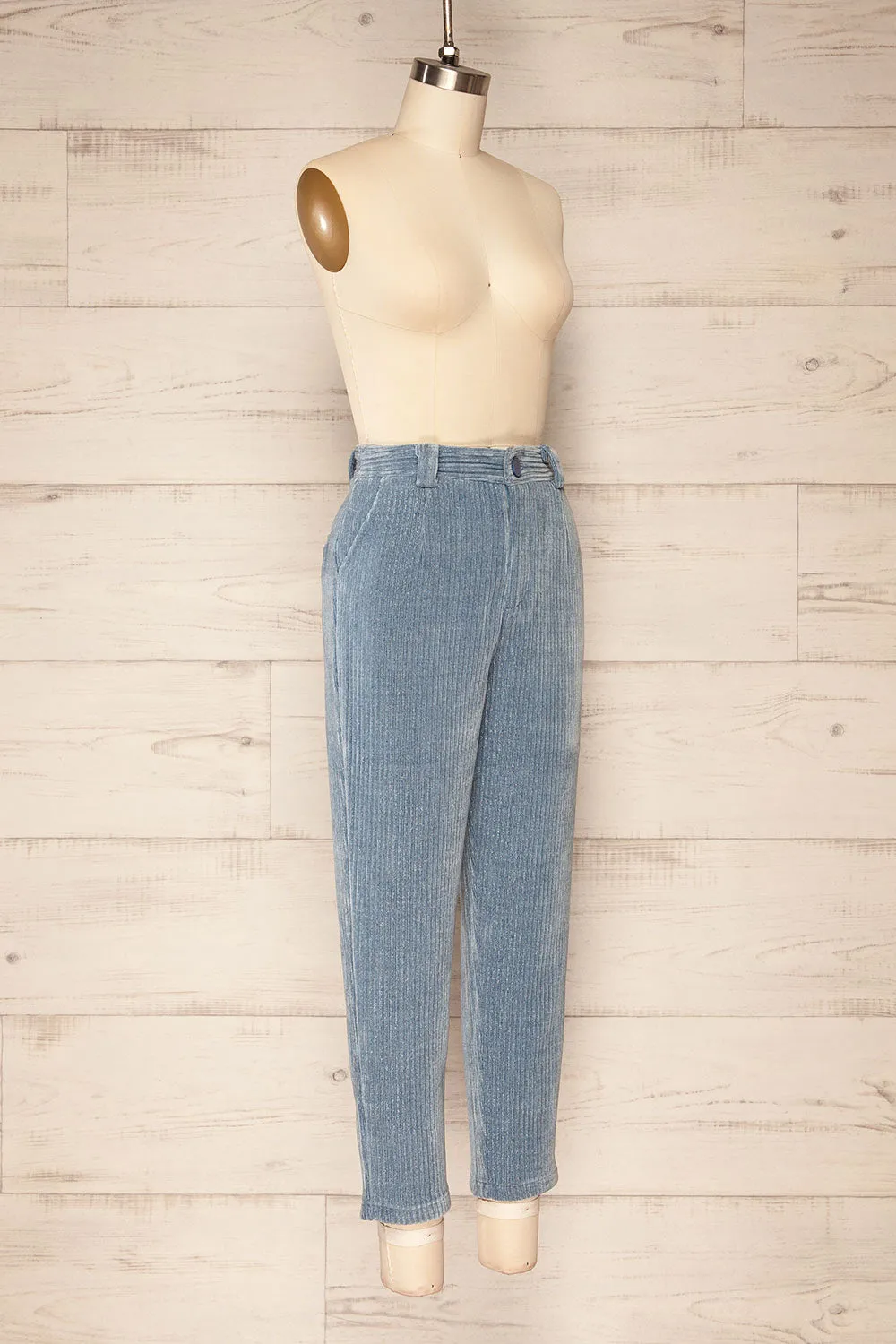 Sant-Boi Blue | Shimmery Corduroy Pants