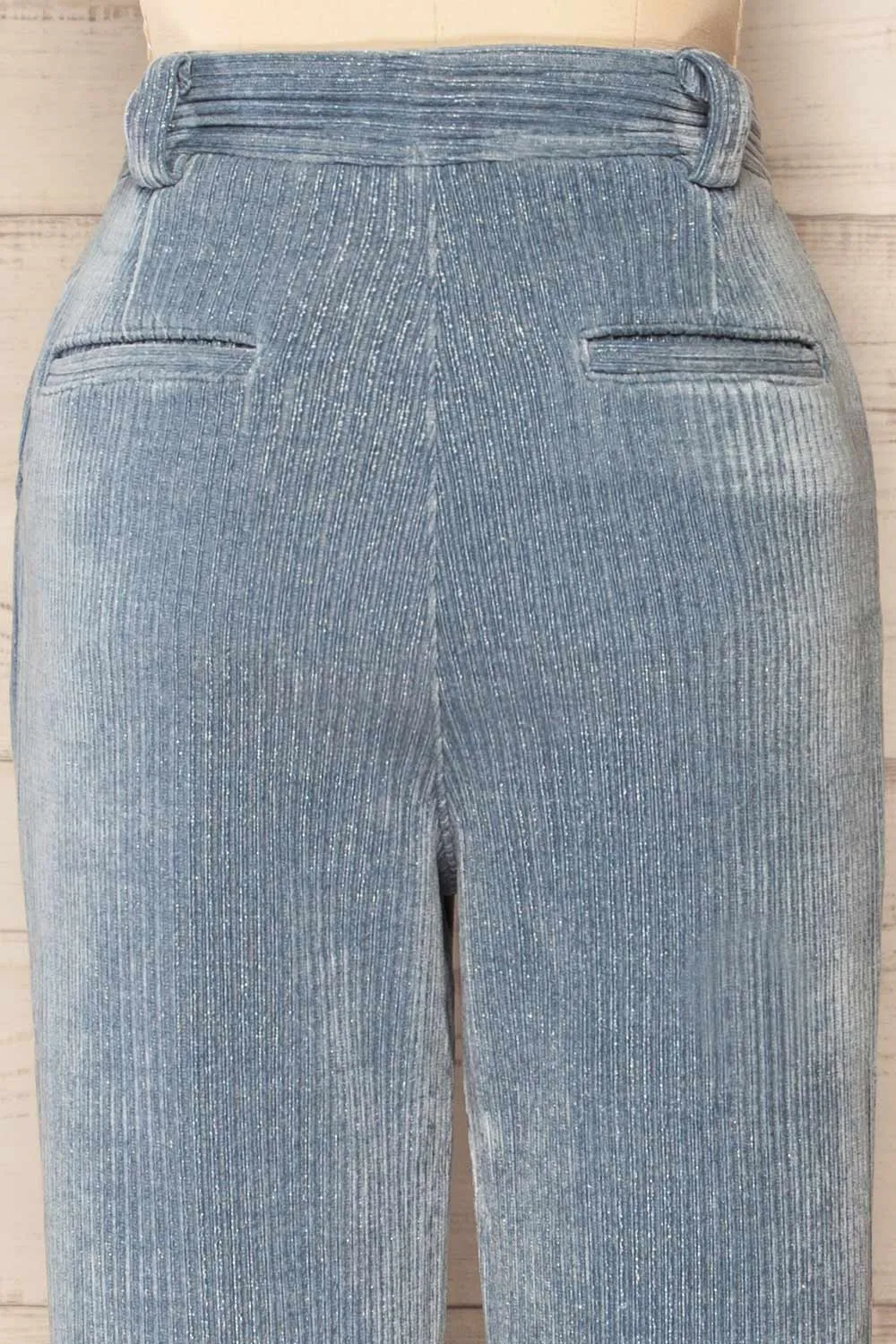 Sant-Boi Blue | Shimmery Corduroy Pants