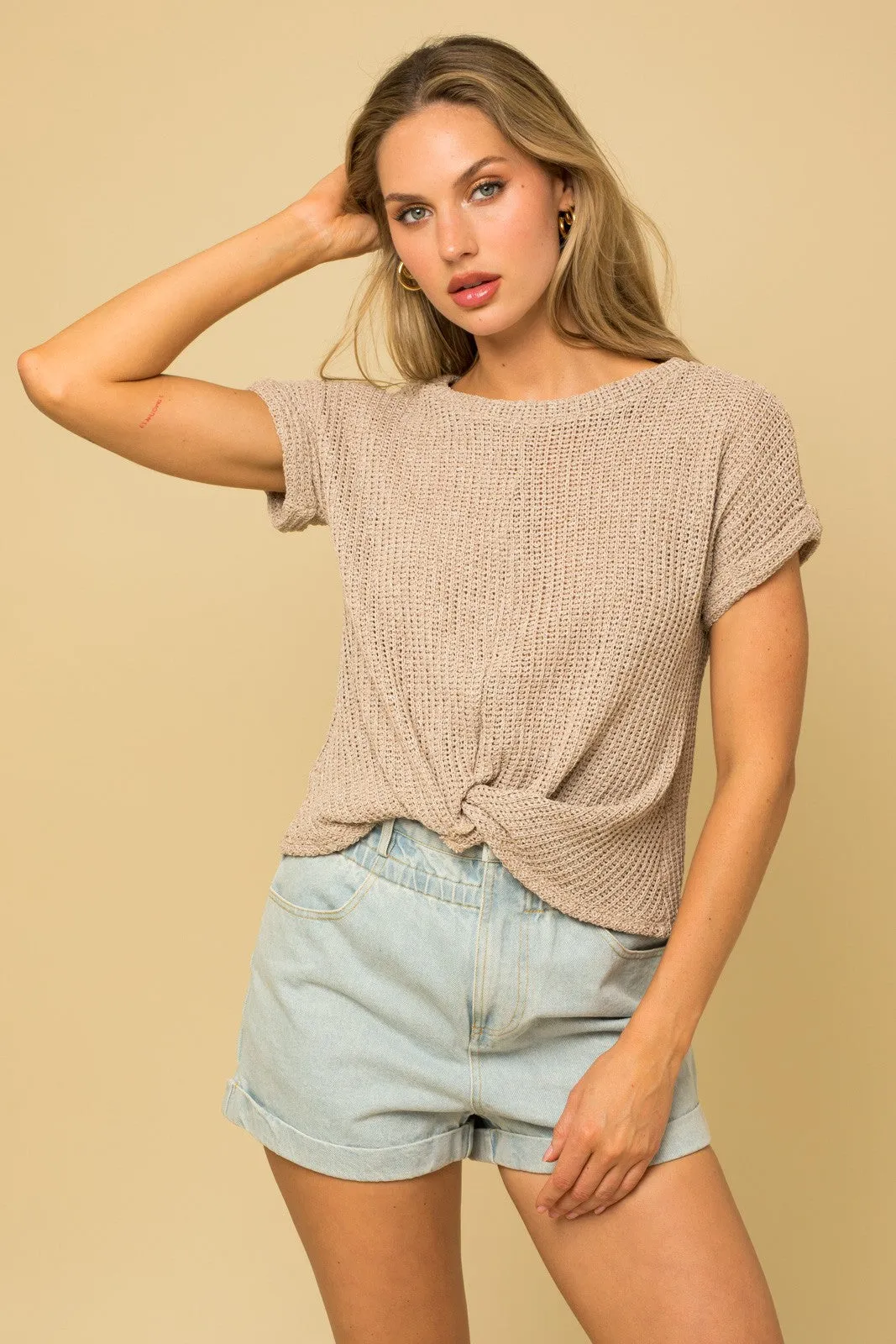 Say You Do Twist Front Top