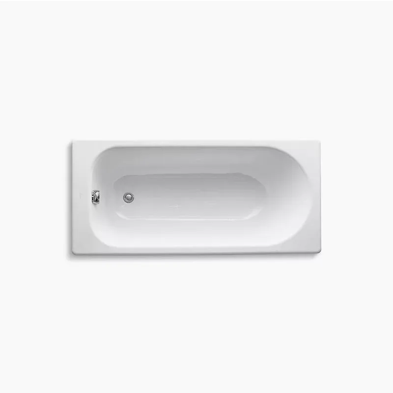 Soissons 59" Enameled Cast Iron Drop-In Bathtub in White