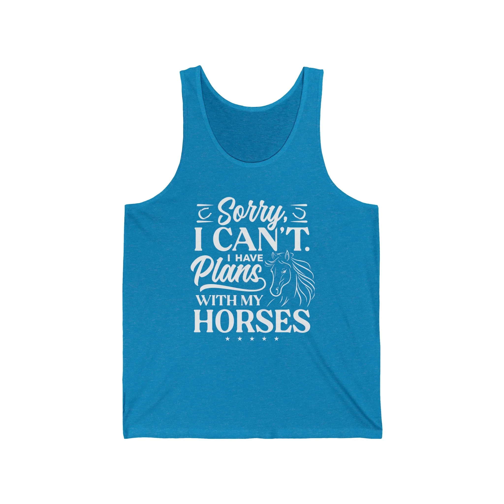 Sorry I can't 🐴 Unisex Jersey Tank