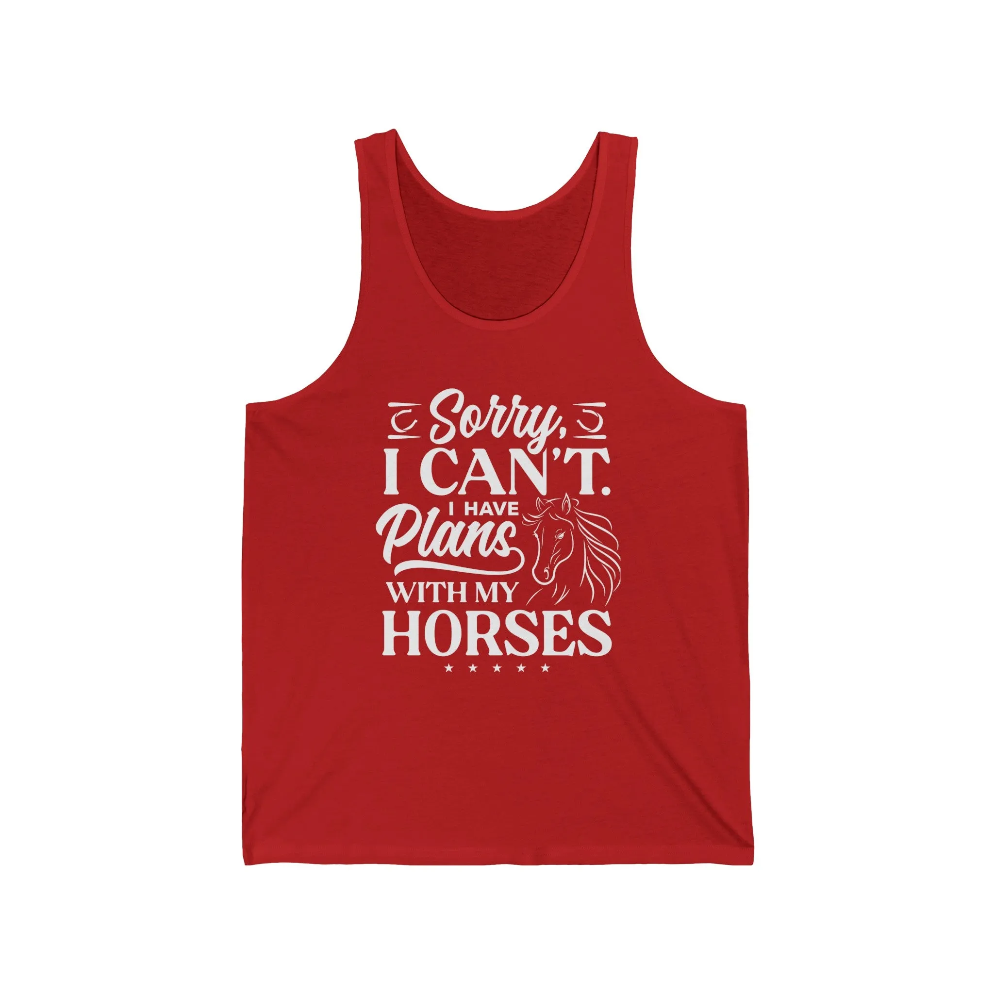 Sorry I can't 🐴 Unisex Jersey Tank