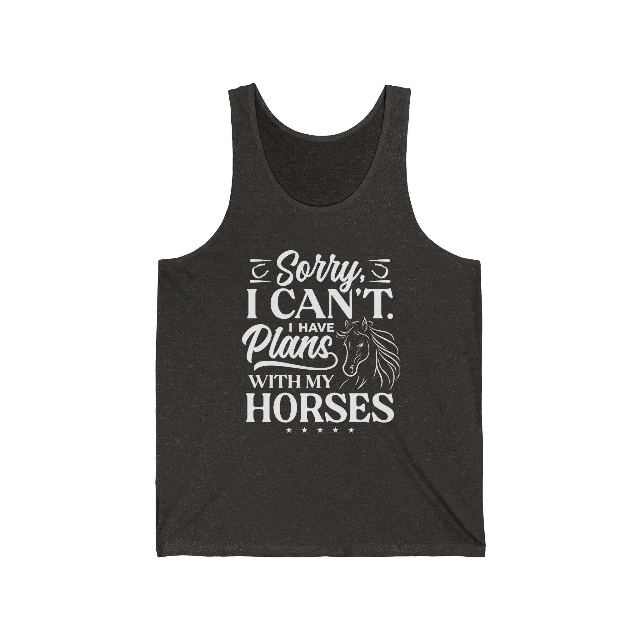 Sorry I can't 🐴 Unisex Jersey Tank