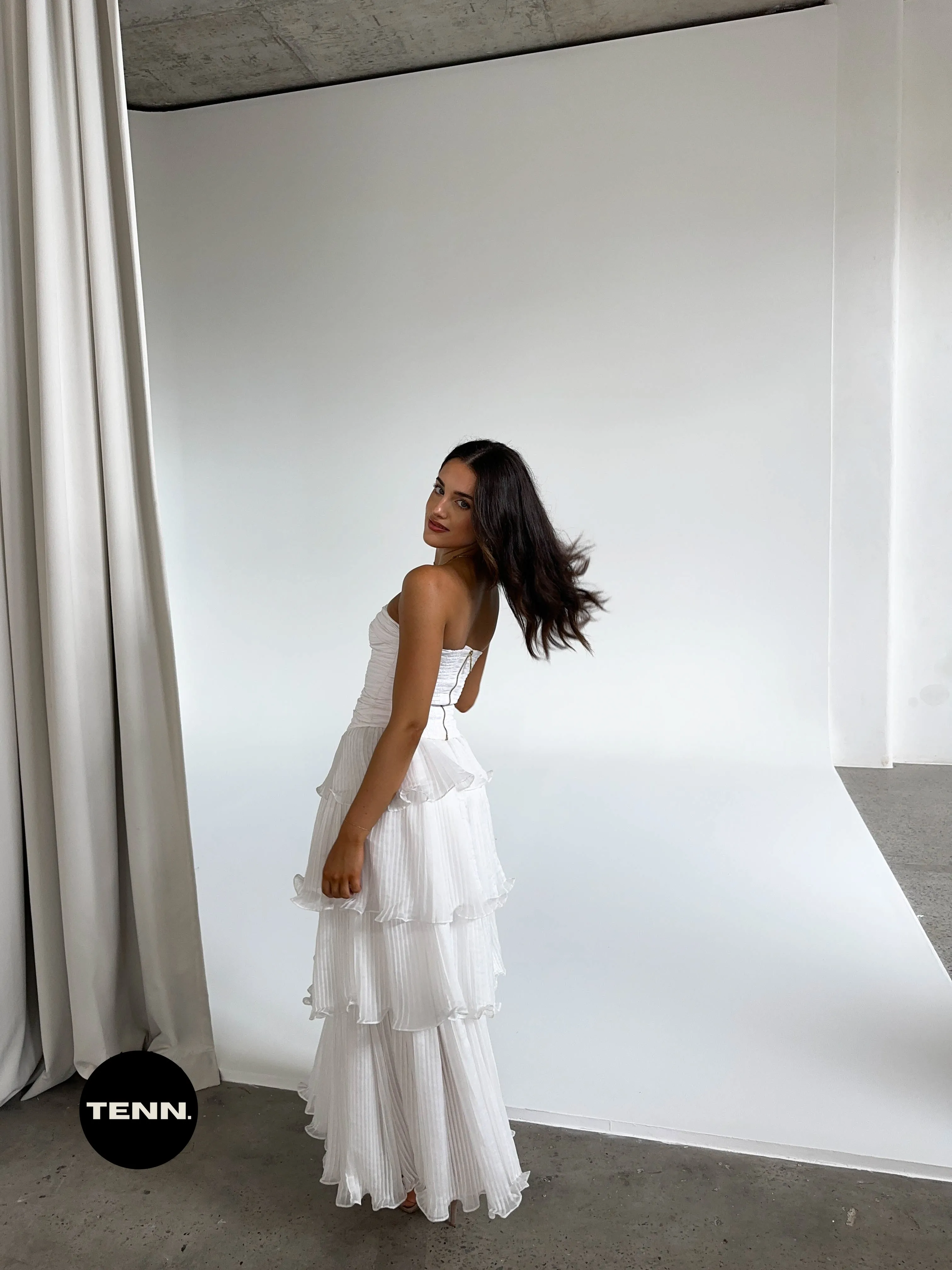 Sunbeam Bustier & Cosmos Tiered Maxi Skirt