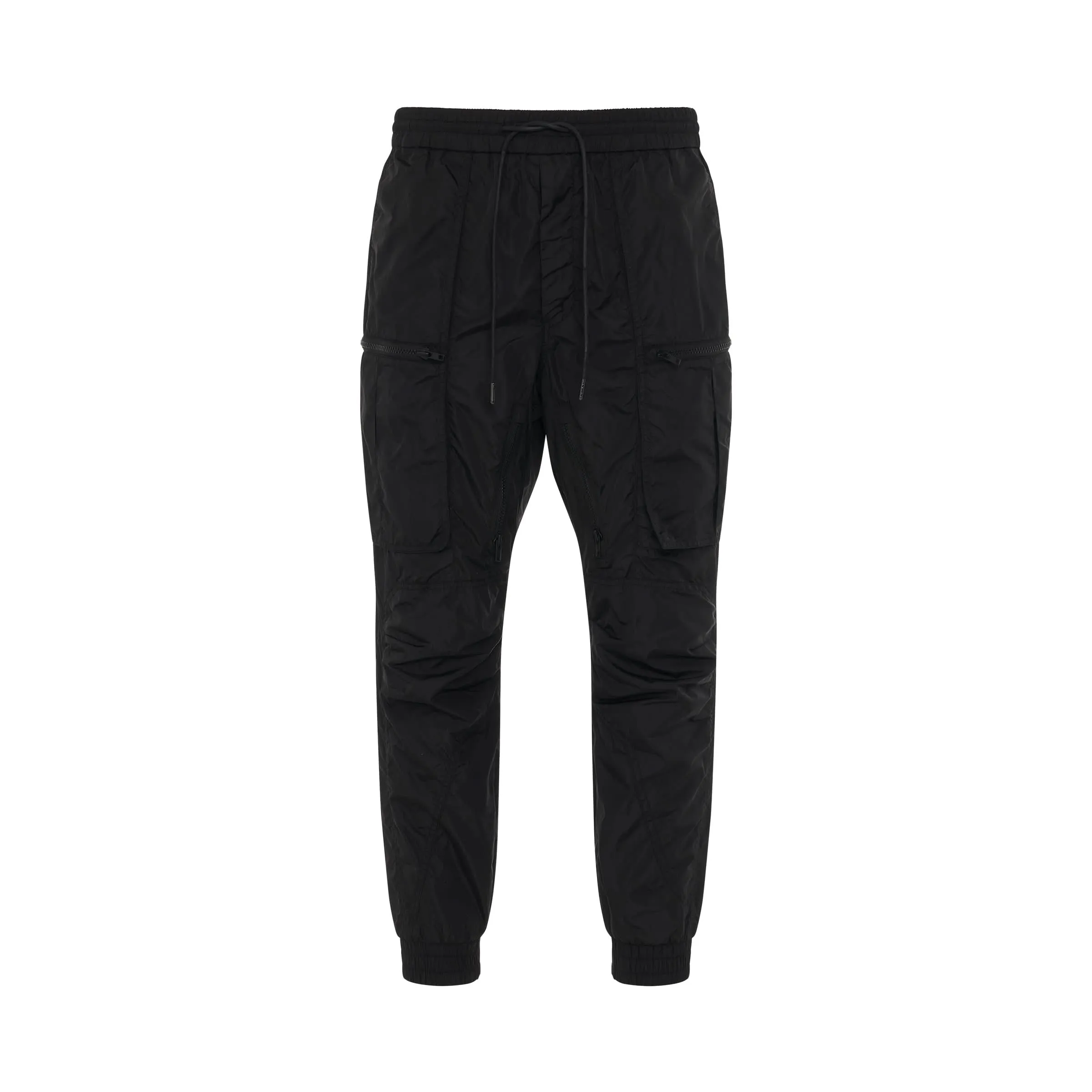 [T-Line] Zipper Detail Cargo Jogger in Black
