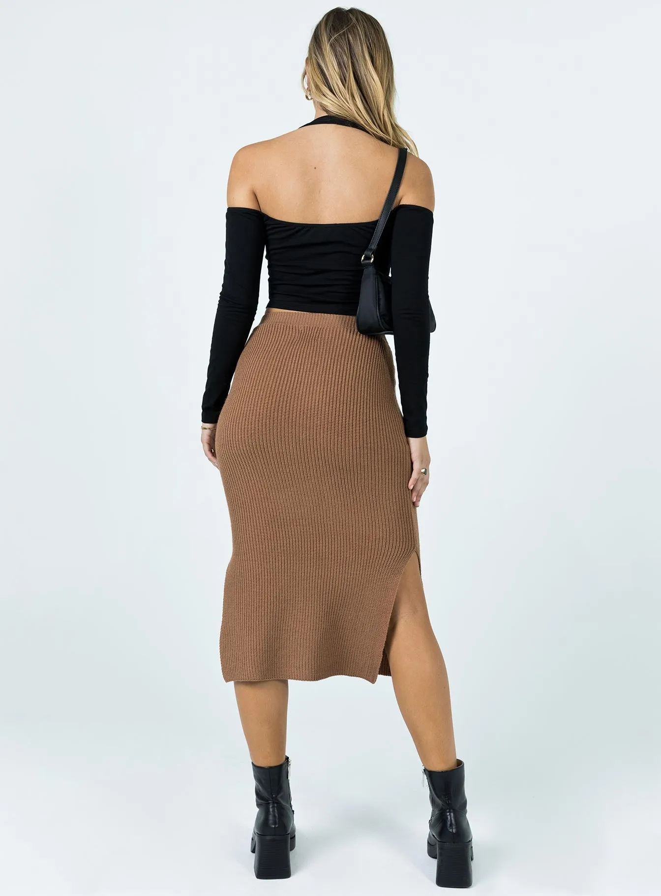 Tanna Midi Skirt Brown