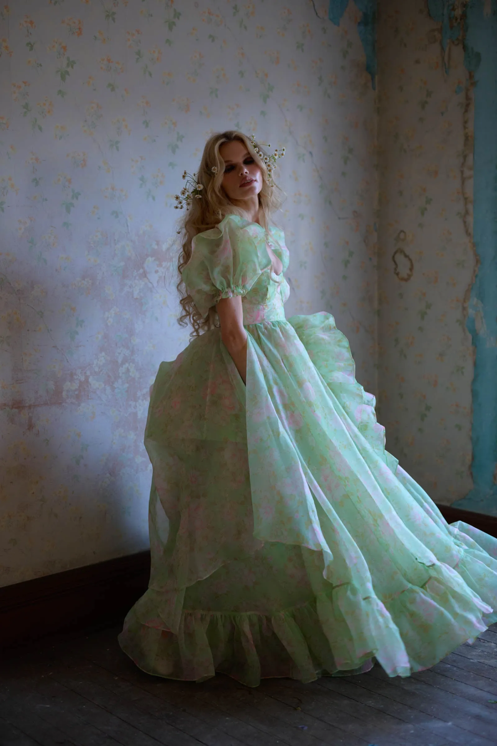 The Acid Trip In Bloom Bridal Gown