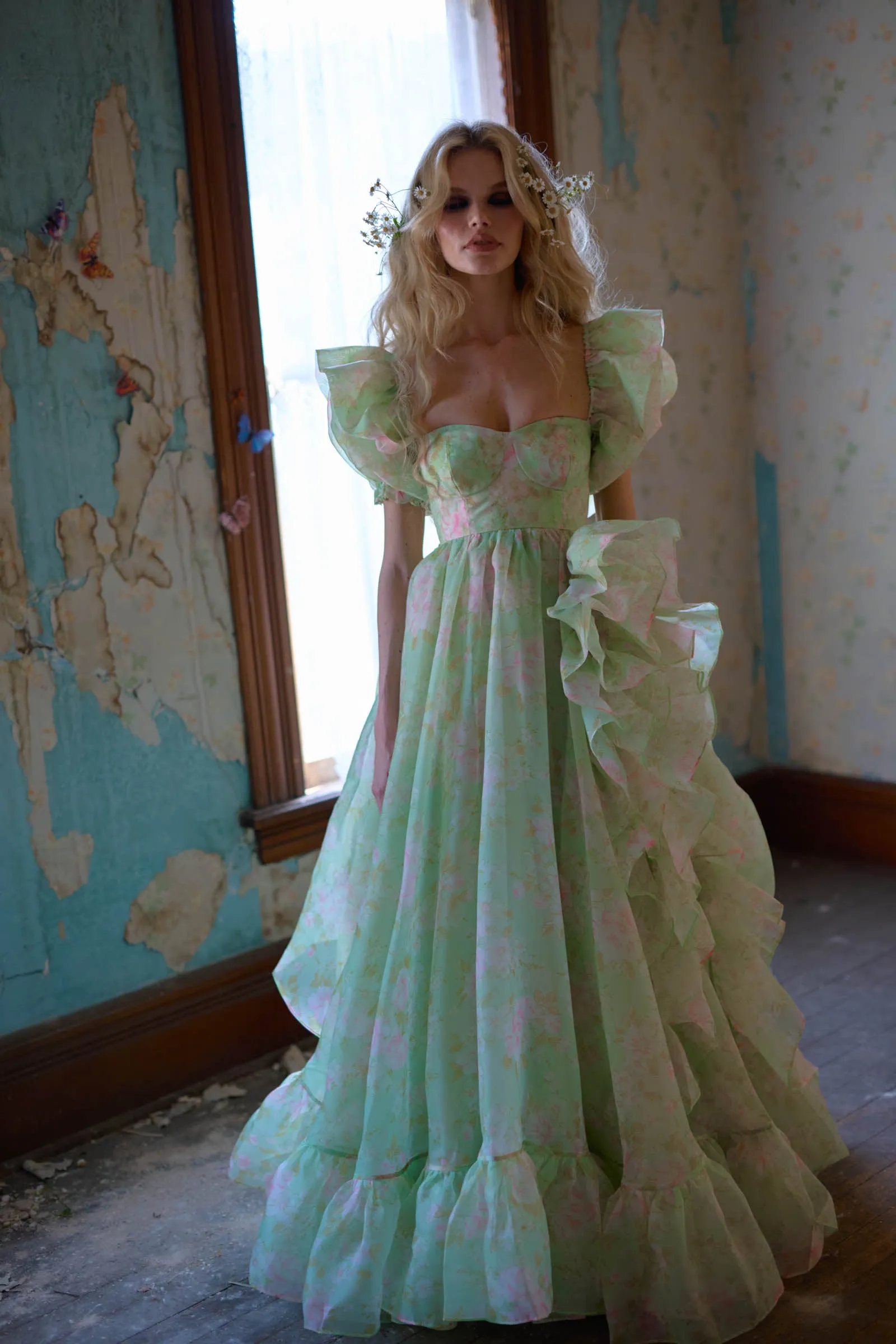 The Acid Trip In Bloom Bridal Gown