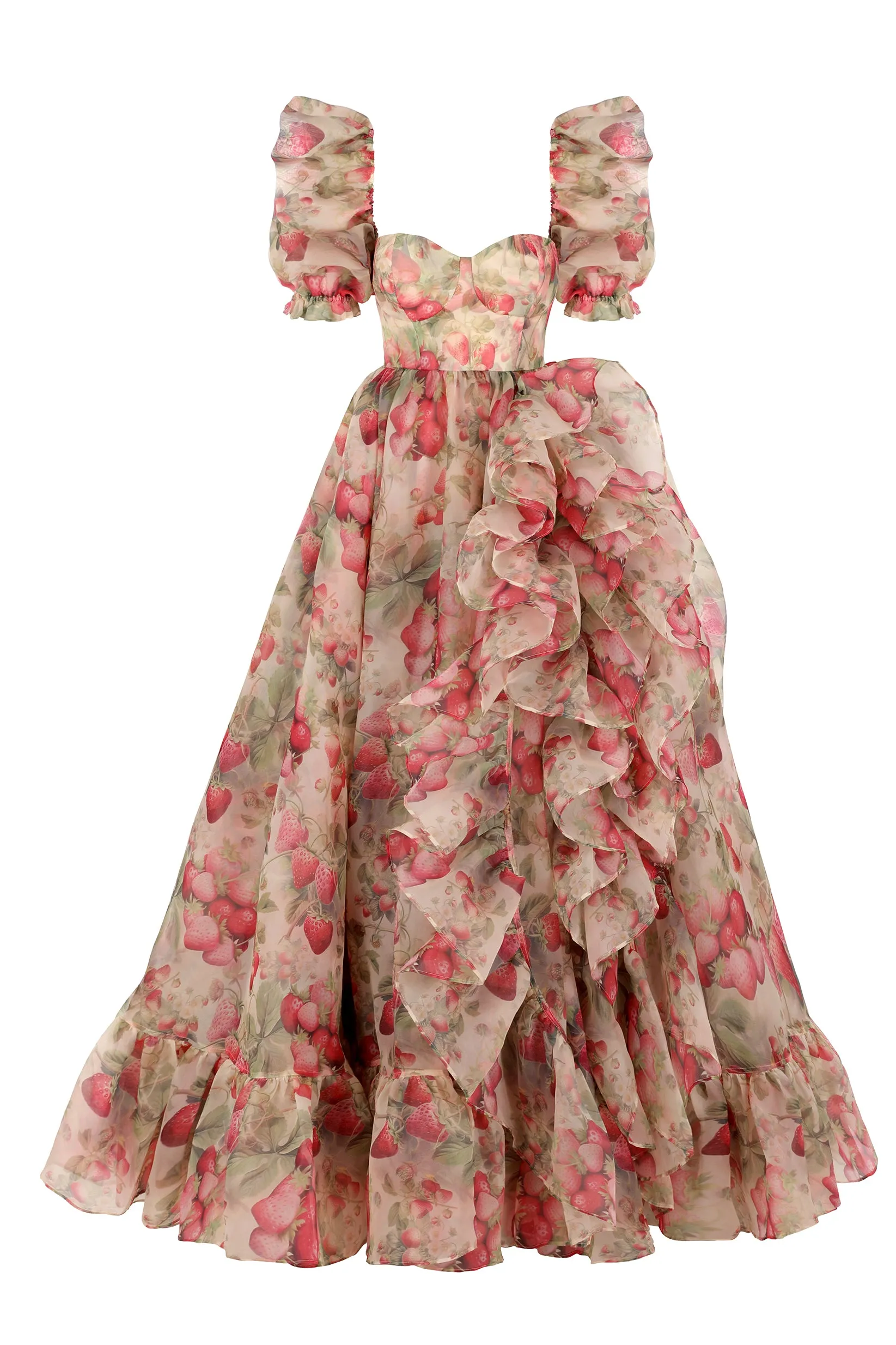 The Strawberry Cream In Bloom Bridal Gown