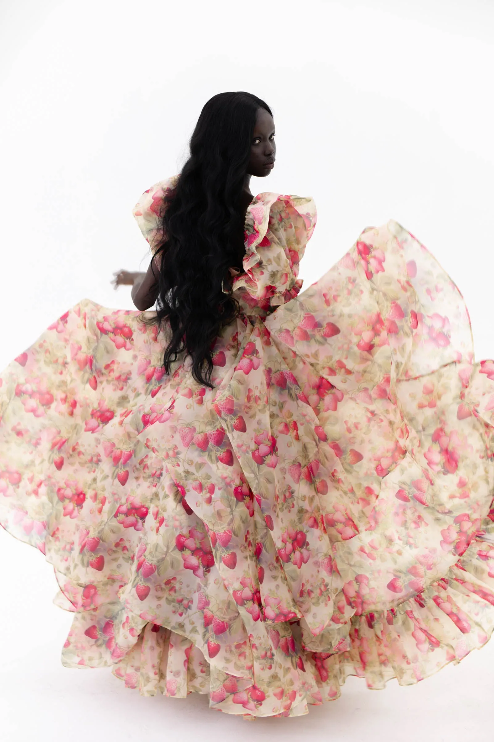 The Strawberry Cream In Bloom Bridal Gown