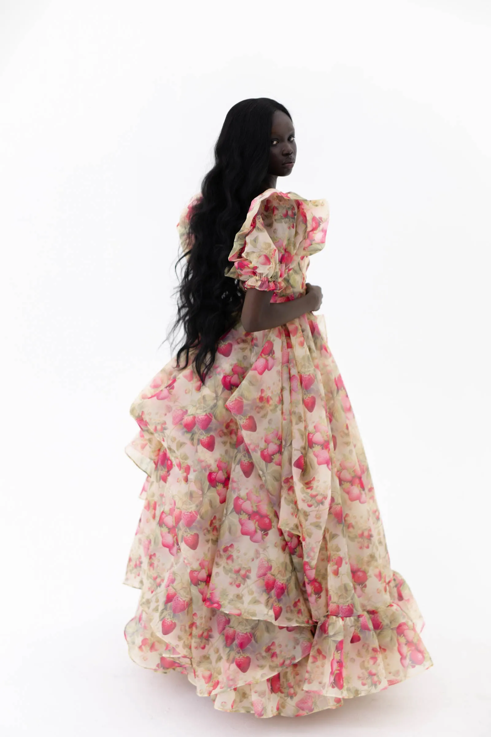 The Strawberry Cream In Bloom Bridal Gown