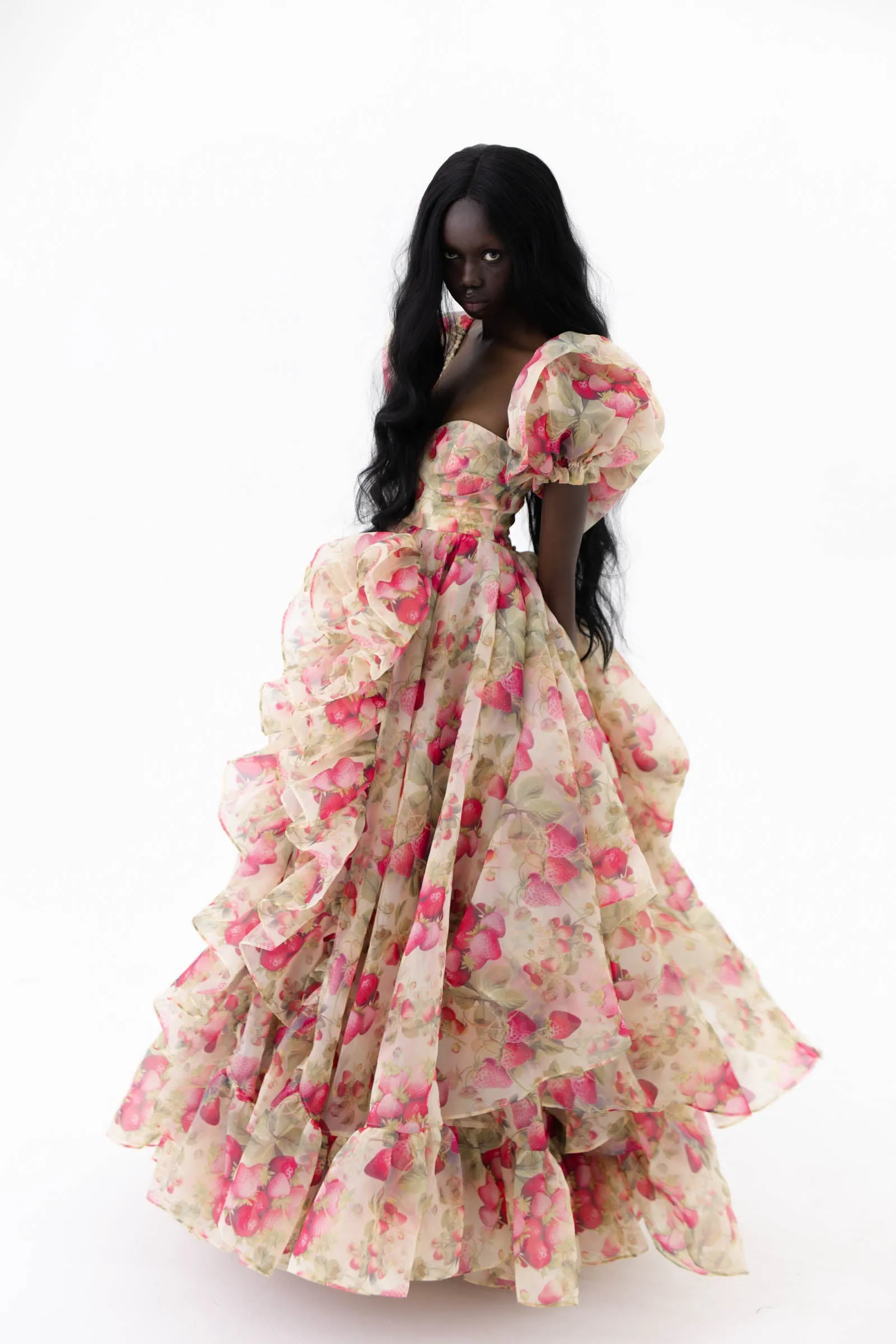 The Strawberry Cream In Bloom Bridal Gown