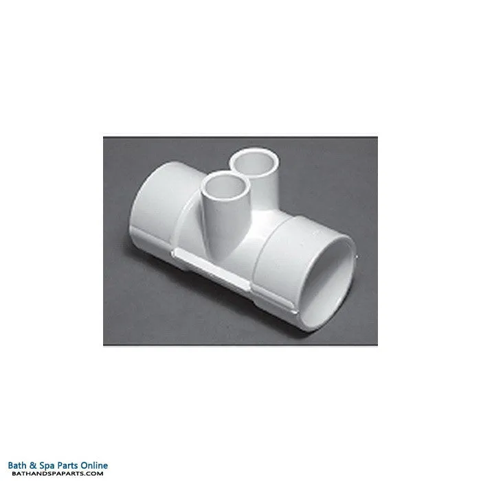 Waterway 2-Port Manifold [2" Slip x 2" Slip x (2) 3/4" Slip Ports] (672-7910)